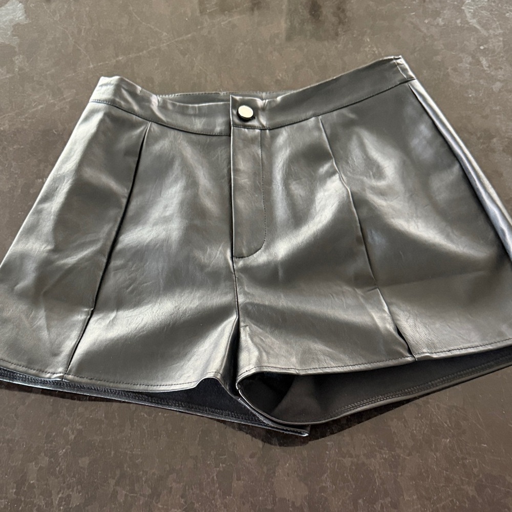 Misguided leather shorts